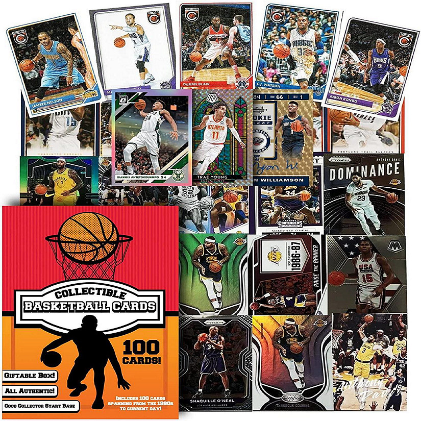 Basketball Trading Collector Cards 100ct Assorted Players Box Set Mighty Mojo Image