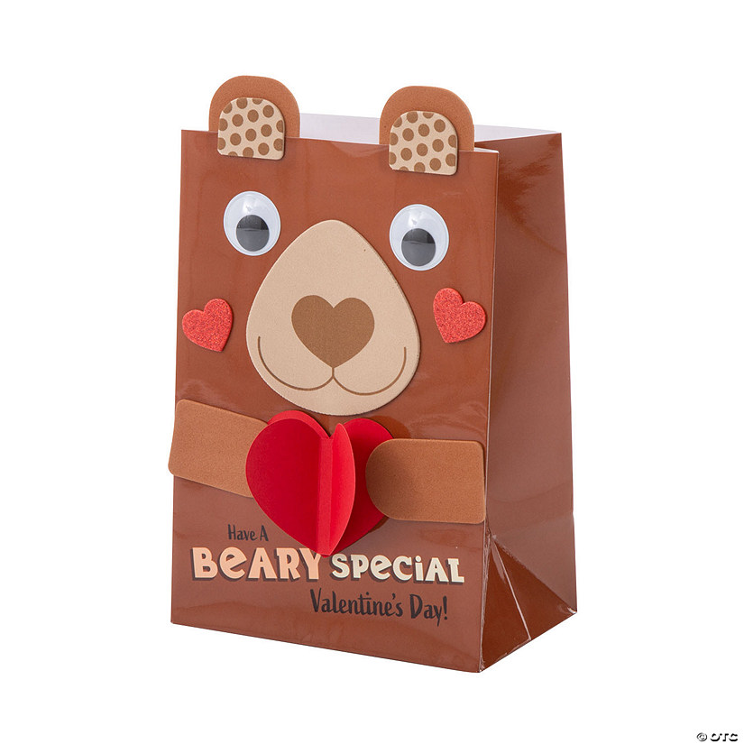 Bear Valentine Card Holder Bag Craft Kit - Makes 12 Image