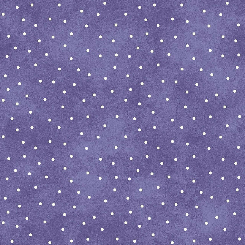 Beautiful Basics  Cream Dots on Purple by Mayood Cotton Fabric Image