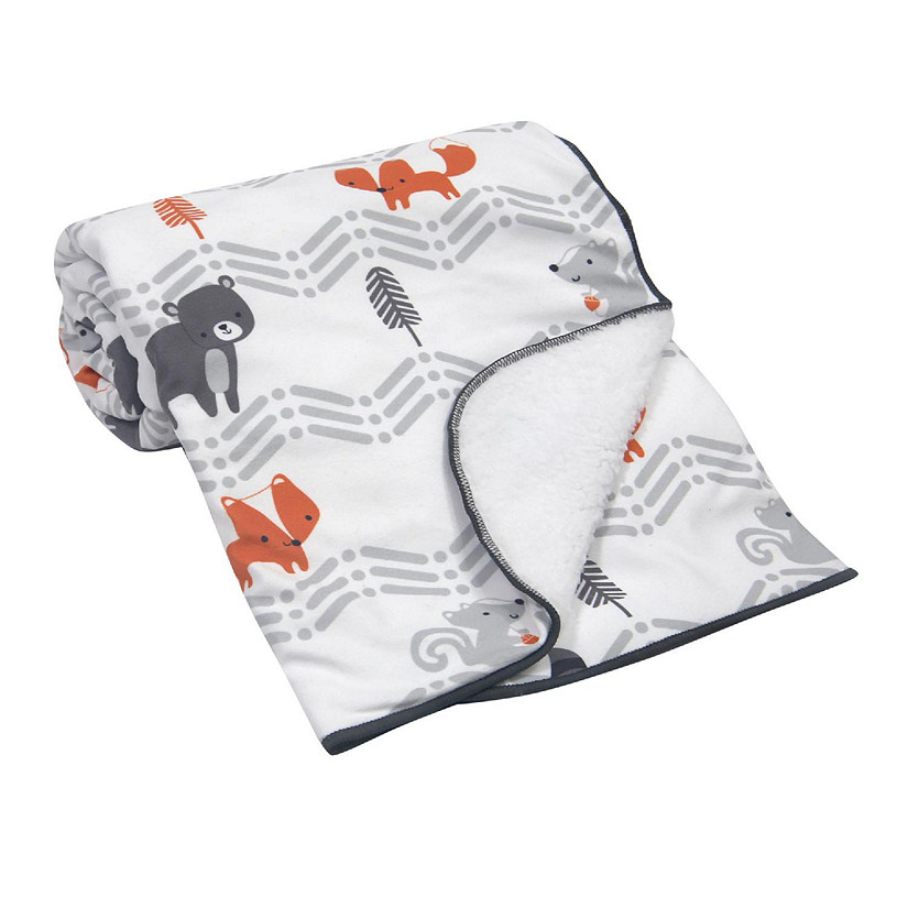 Bedtime Originals Acorn Blanket - Gray, Animals, Woodland, Forest, Outdoors Image