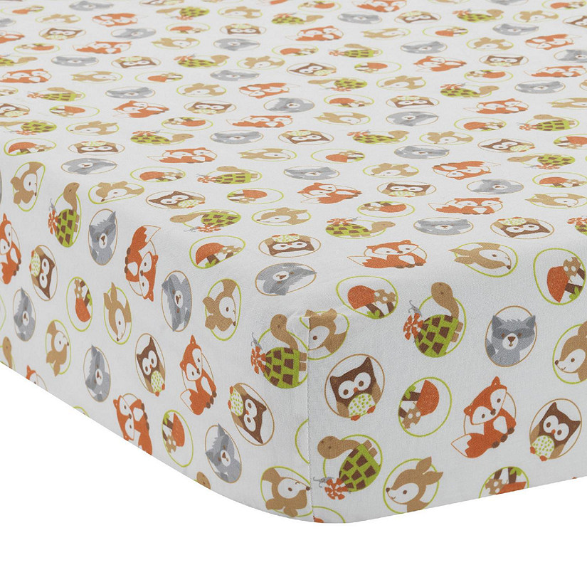 Bedtime Originals Friendly Forest Woodland Animals Baby Fitted Crib Sheet Image