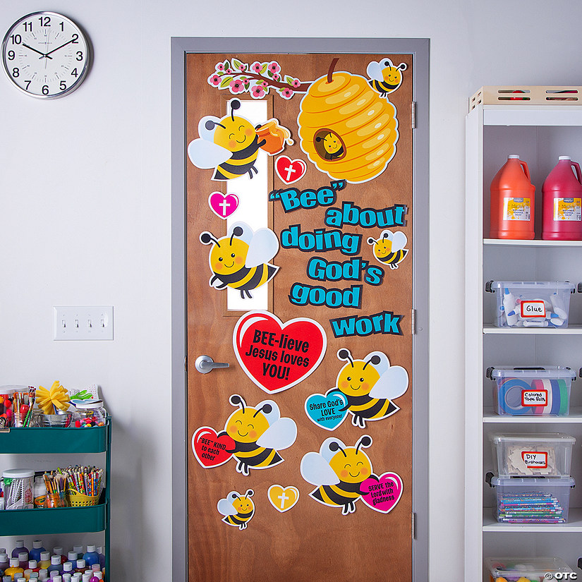 Bee-lieve in God's Love Classroom Door Decorating Kit - 21 Pc. Image