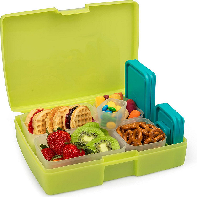 Bentology Bento Lunch Box Set w/ 5 Removable, Leak Proof Containers, On-the-Go Meal, Food Prep & Snack Packing Compartments - Stackable, Microwave Safe Nesting Image