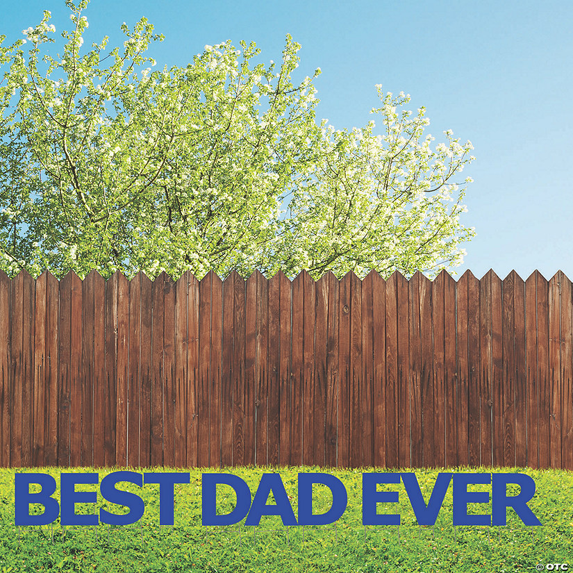 Best Dad Ever Blue Letters Yard Sign Image