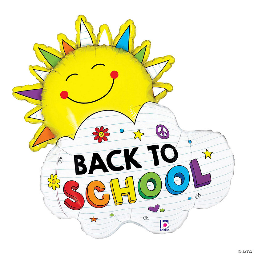 Betallic Back to School Sunshine 31" Mylar Balloon Image
