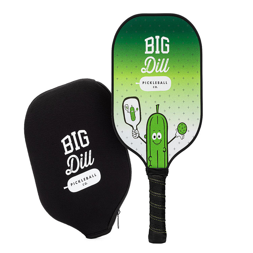 Big Dill Pickleball Co. Original Carbon Fiber Pickleball Paddle with Cover - USA Pickleball Approved - Best Pickleball Paddles for Beginners Image