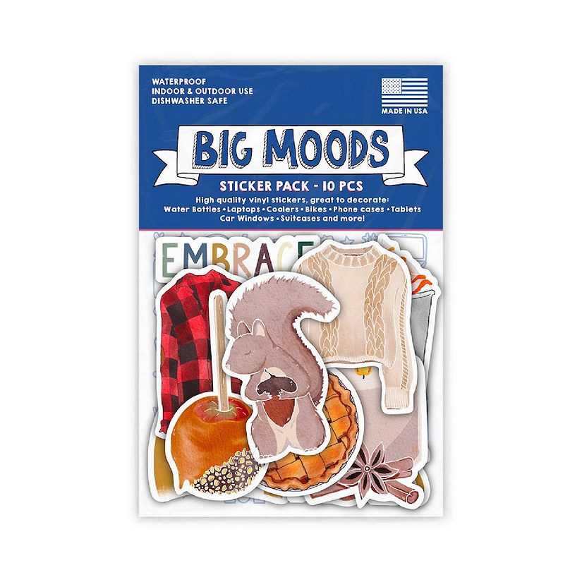 Big Moods Watercolor Vibes Sticker Pack 10pc Image