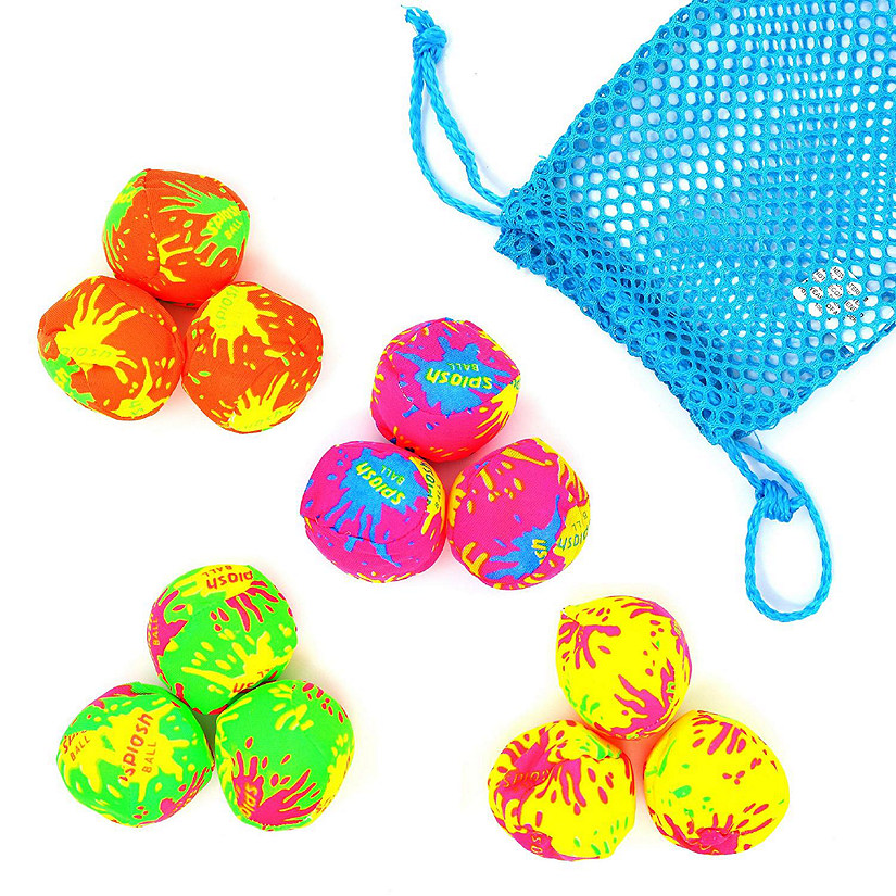 Big Mo's Toys Splash Balls - Neon Mesh Bag with Splash Balls- 12 Pack Image