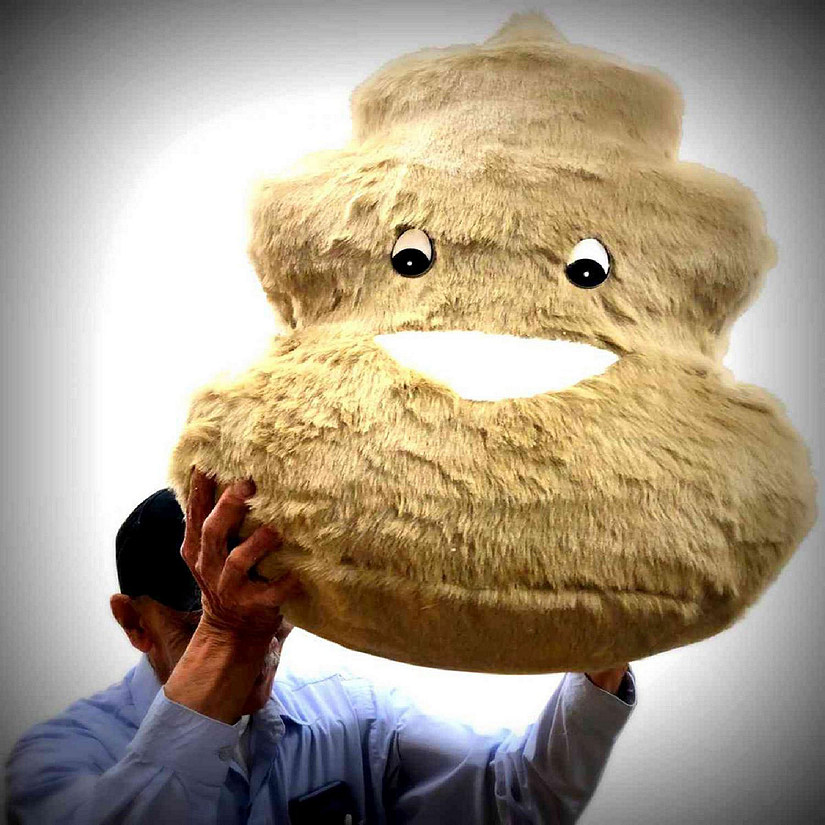 Big Teddy Giant Poop Plush Emoji 28 inches 10 pounds Image