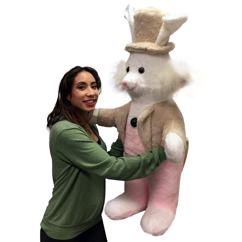 Big Teddy Giant Stuffed Bunny Rabbit in Tuxedo 4 Ft Image