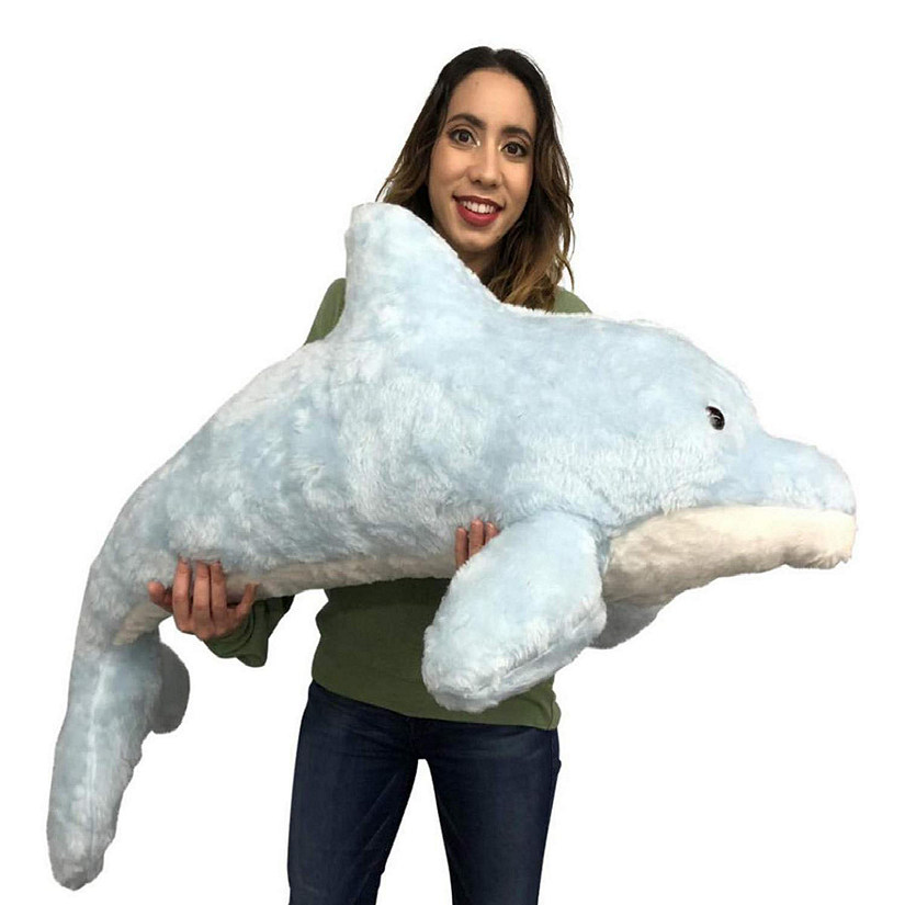 Big Teddy Giant Stuffed Dolphin 4 Feet Blue Image