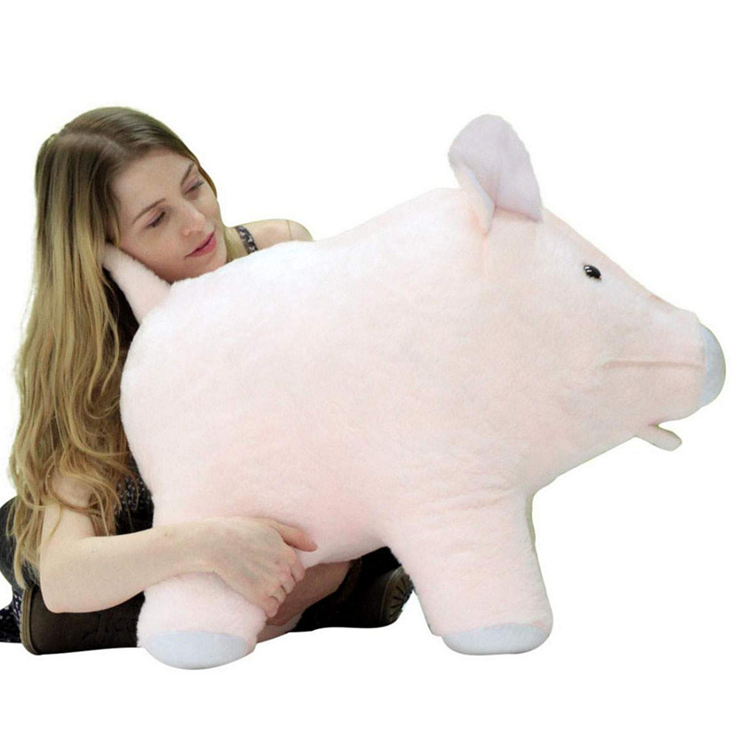 Big Teddy Giant Stuffed Pig 27 Inches Pink Image