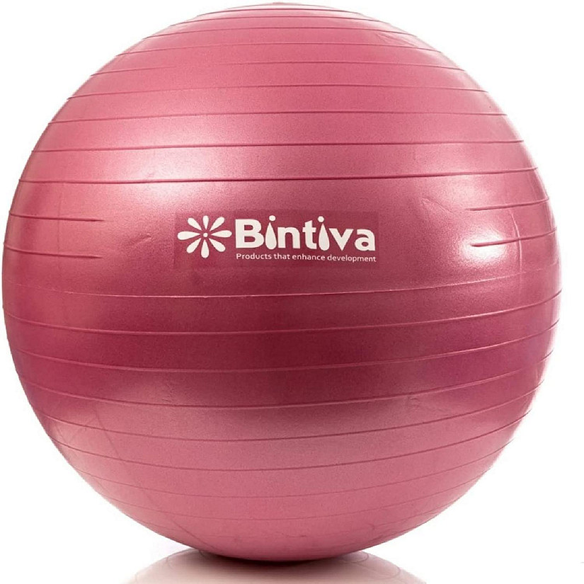 Bintiva Anti-Burst Fitness Exercise Stability Yoga Ball Red - Large Image