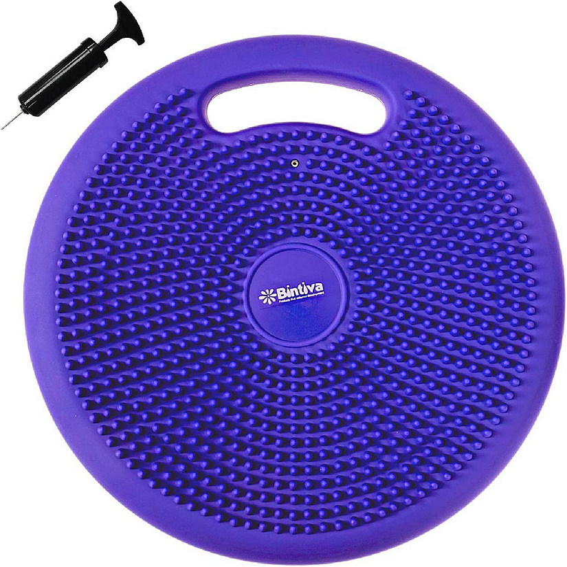 Bintiva Inflated Stability Wobble Cushion, with Built-in Handle Purple Image