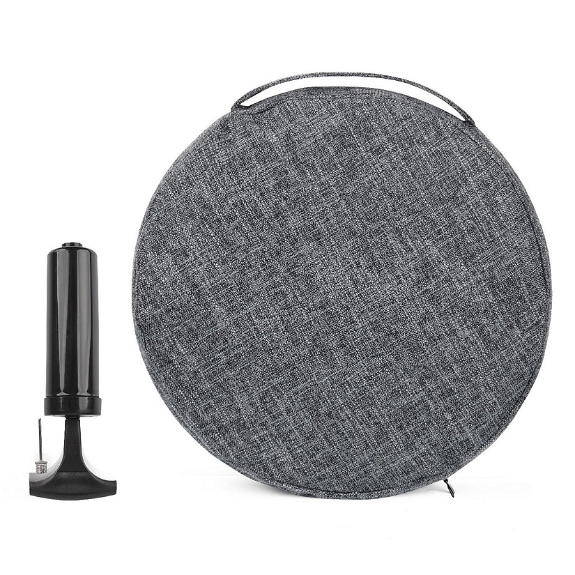 Bintiva Inflated Stability Wobble Cushion, with Removable Washable Cover - Dark Grey Image