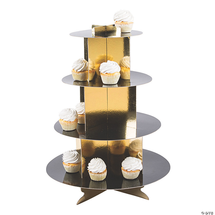 Black & Gold Cupcake Stand Image