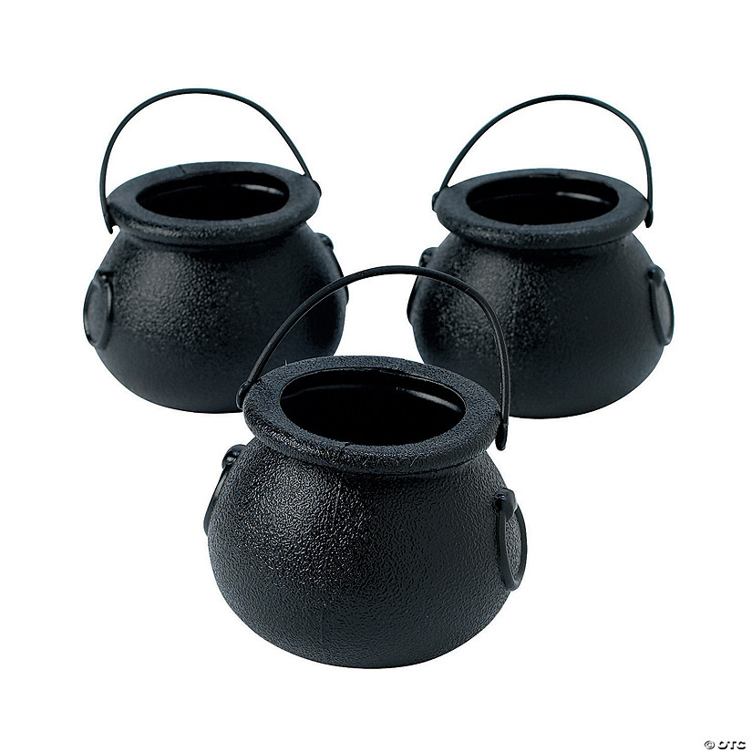 Black Cauldron BPA-Free Plastic Candy Buckets - 12 Pc. Image