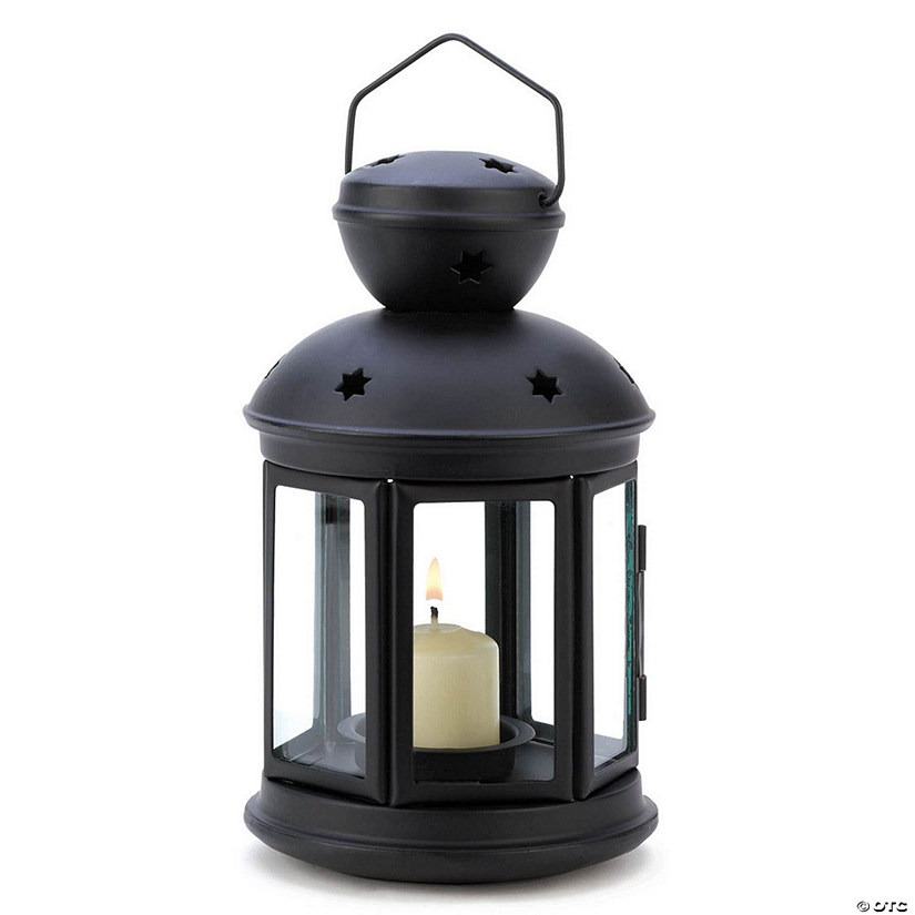 Black Colonial Candle Lantern 5X5X9.5" Image