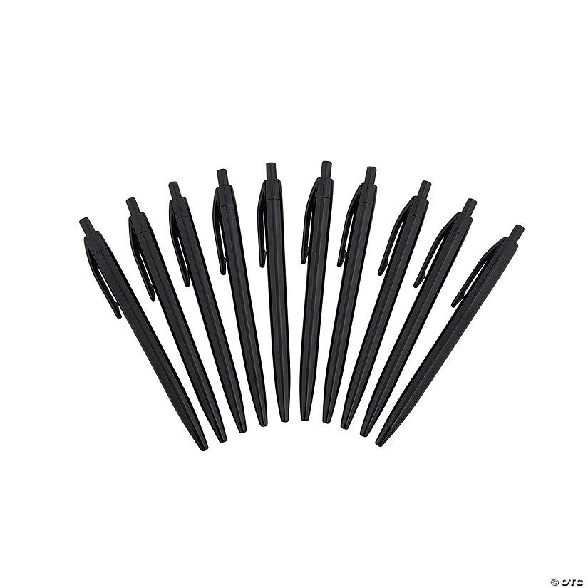 Black Retractable Pens - 24 Pc. Image
