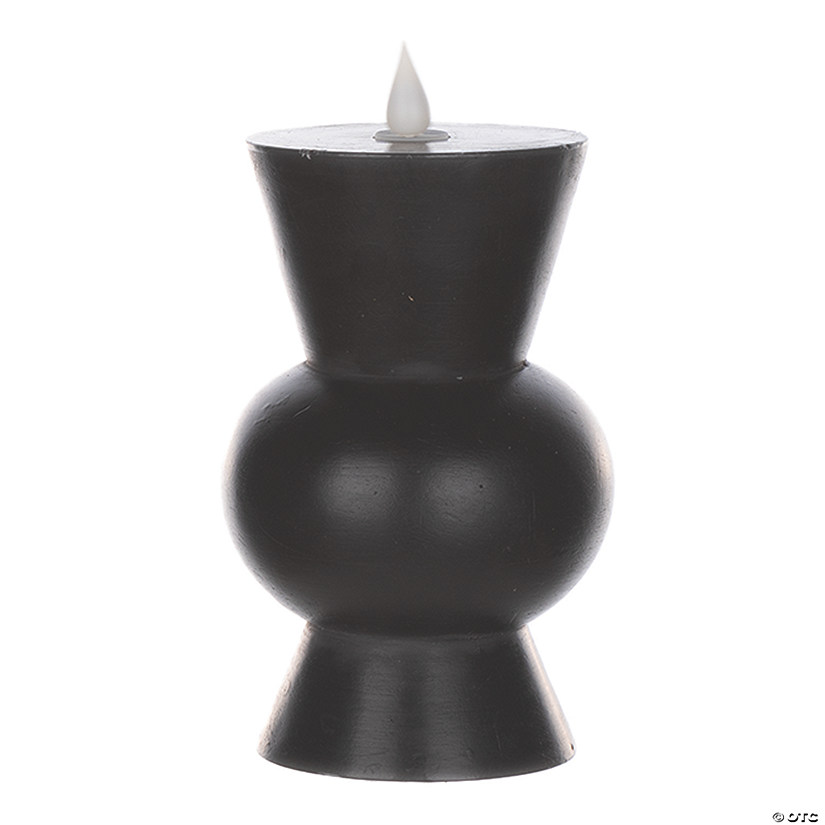Black SimpluProper Led Designer Candle W/4 And 8 Hr Timer (Set Of 2) 3.5" X 5.5"H WaProper/Plastic Image