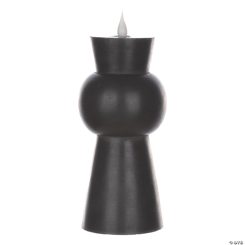 Black SimpluProper Led Designer Candle W/4 And 8 Hr Timer (Set Of 2) 3.5" X 7.5"H WaProper/Plastic Image