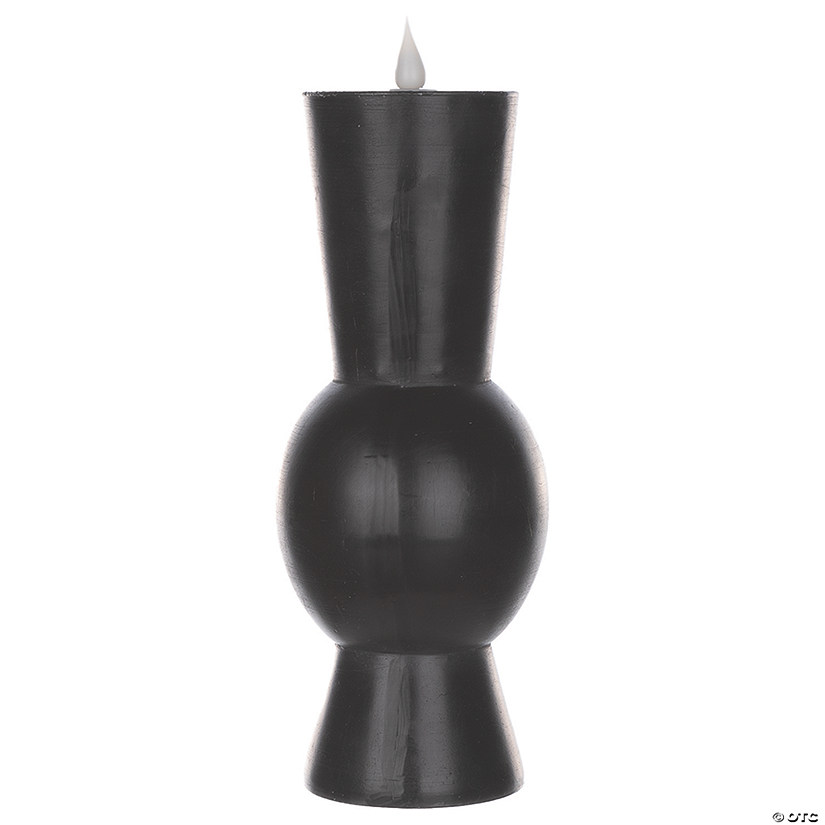 Black SimpluProper Led Designer Candle W/4 And 8 Hr Timer (Set Of 2) 3.5" X 9.25"H WaProper/Plastic Image