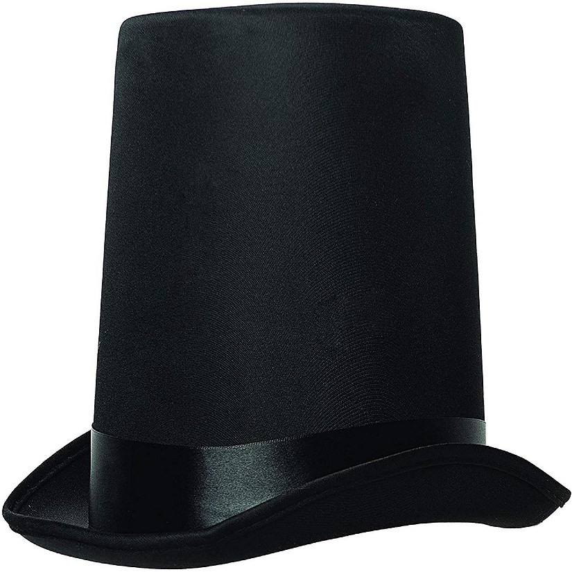 Black Stove Pipe Top Hat Adult Costume Accessory Image