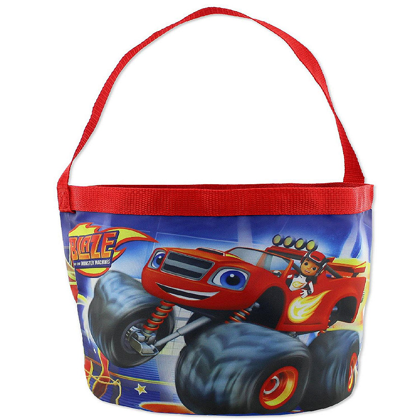 Blaze and the Monster Machines Boys Nylon Gift Basket Bucket Tote Bag (One Size, Red/Blue) Image