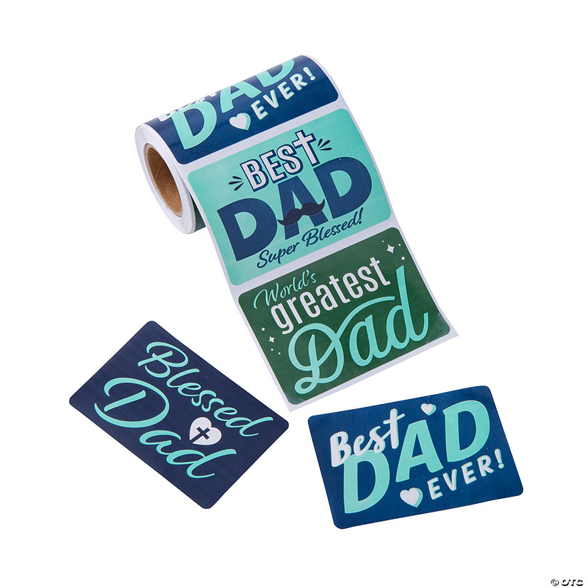 Blessed Dad Sticker Roll - 100 Pc. Image