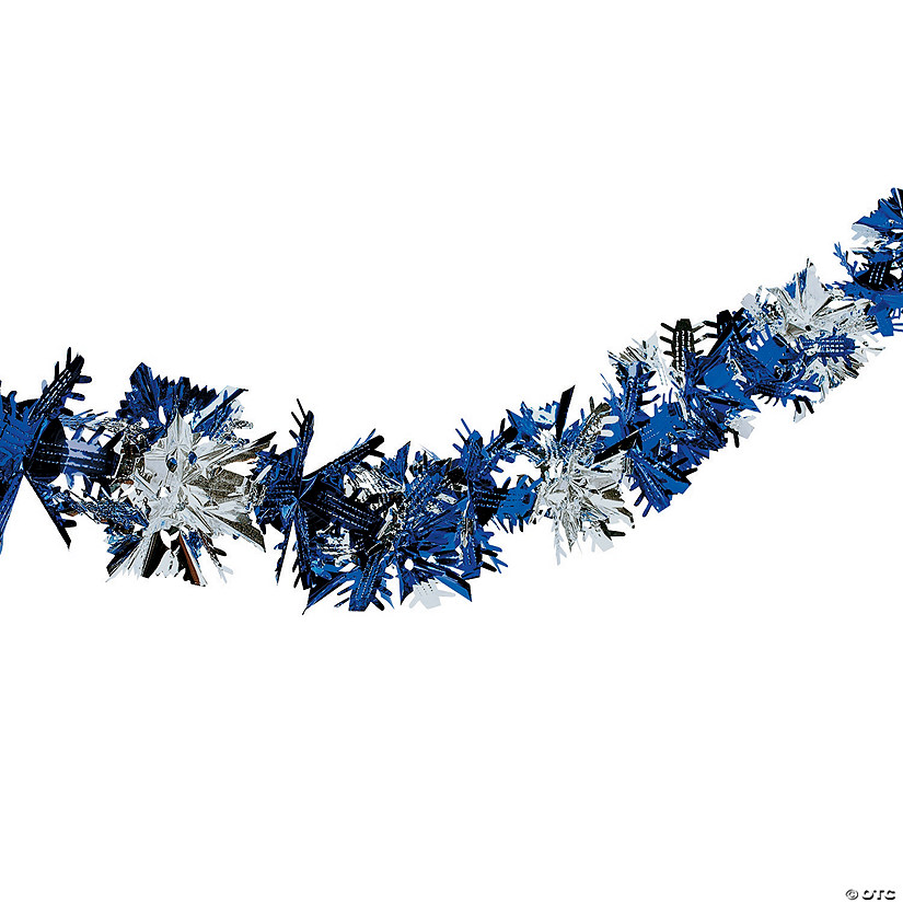 Blue & Silver Snowflake Garland Image