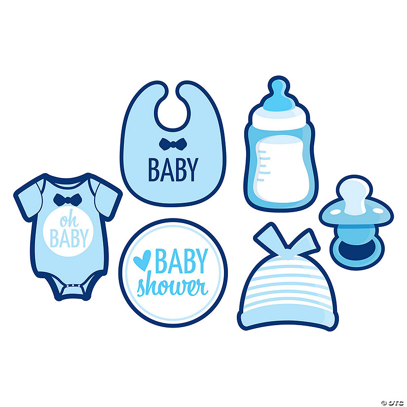 Blue Baby Shower Cutouts - 6 Pc. Image