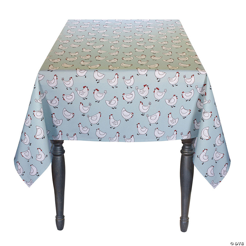 Blue Chicken Tablecloth 72"L Image