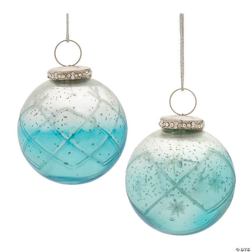 Blue Ombre Glass Ball Ornament (Set of 6) Image