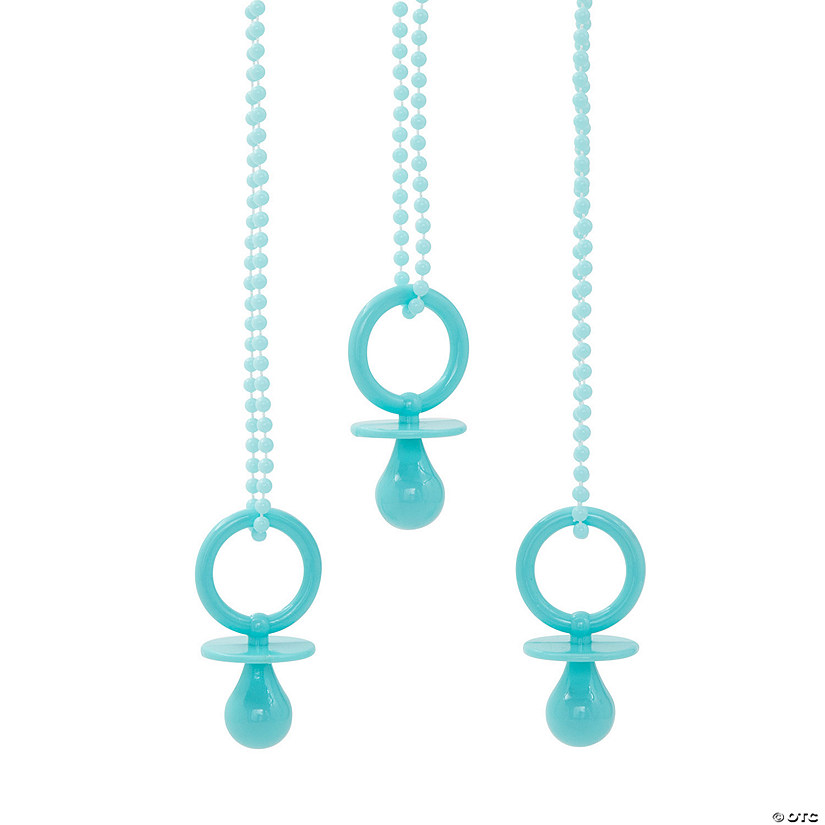 Blue Pacifier Necklaces - 24 Pc. Image