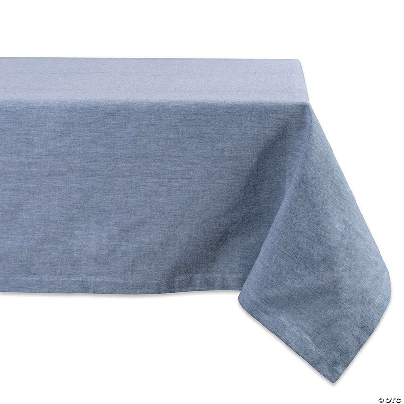 Blue Solid Chambray Tablecloth 60X120 Image