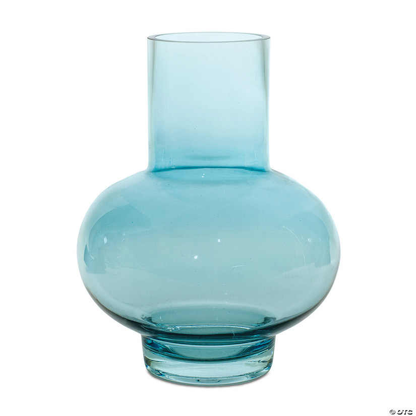 Blue Vase (Set Of 4) 7"D X 9"H Glass Image