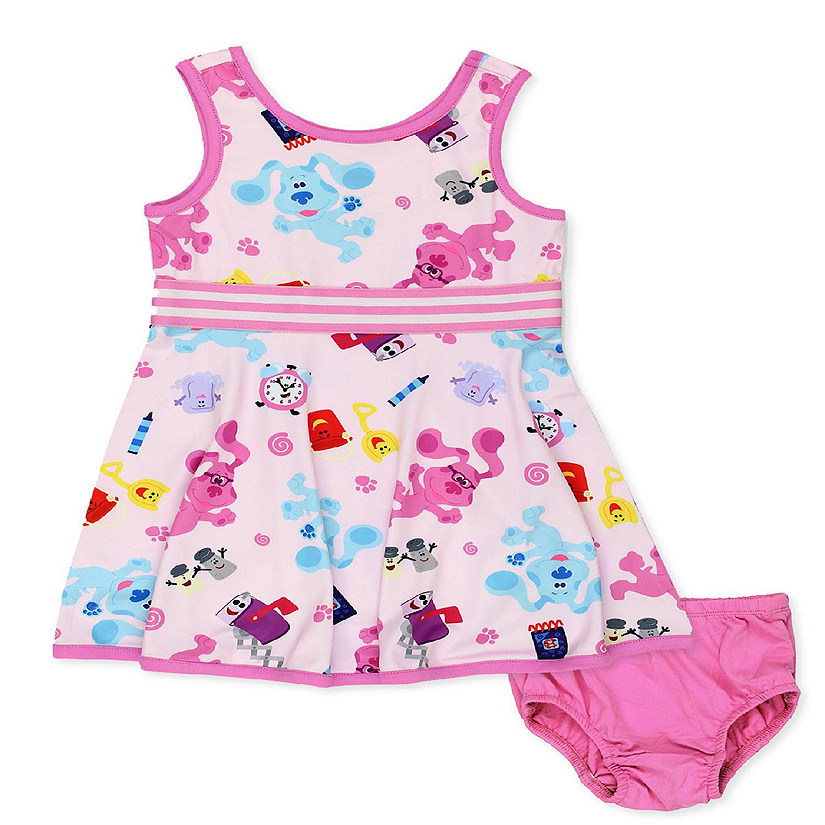 Blue's Clues & You Baby Toddler Girls Fit and Flare Ultra Soft Dress (24 Months, Baby Pink) Image