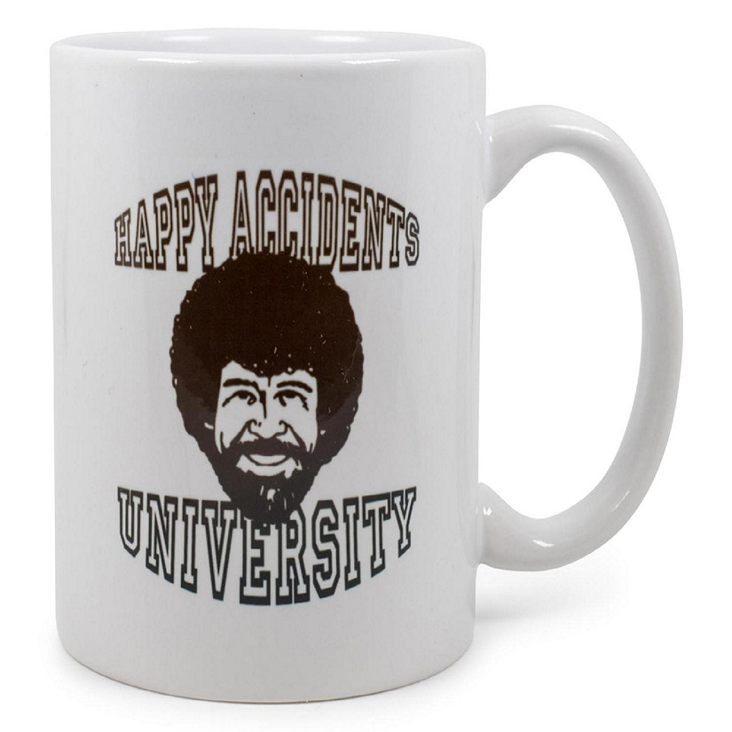Bob Ross "Happy Accidents University" Ceramic Mug  Holds 11 Ounces Image