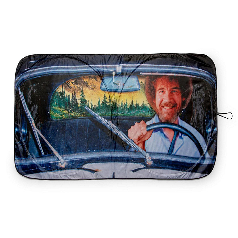 Bob Ross Happy Trees Sunshade for Car Windshield  64 x 32 Inches Image
