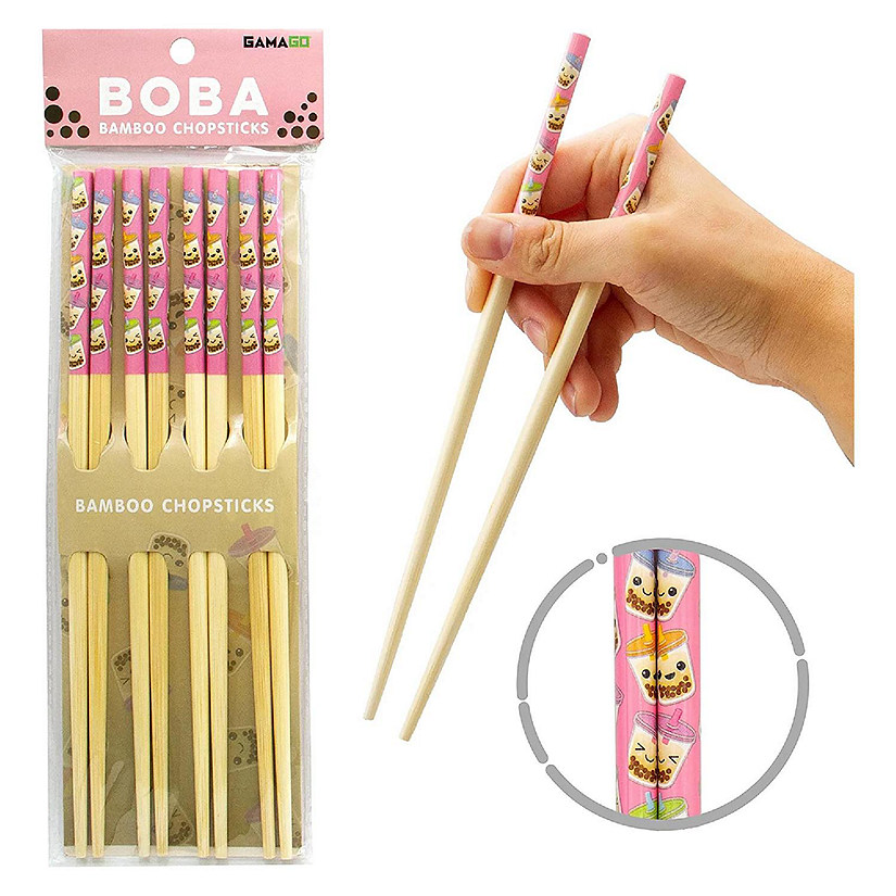 Boba GAMAGO Cast Bamboo Chopsticks  Set of 4 Image