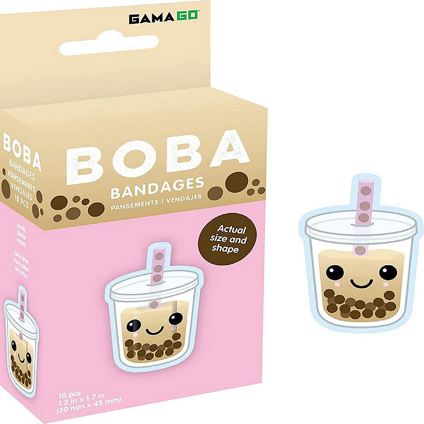 Boba Tea Bandages  Set of 18 Individually Wrapped Self Adhesive Bandages Image