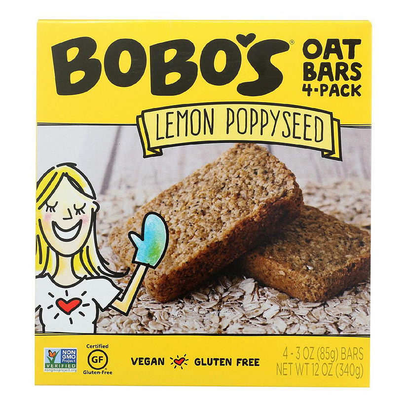 Bobo's Oat Bars - Oat Bar - Lemon Poppyseed - Case of 6 - 4 pk Image