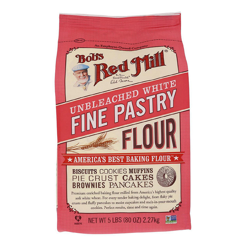 Bob's Red Mill - Unbleached White Fine Pastry Flour - 5 lb - Case of 4 Image