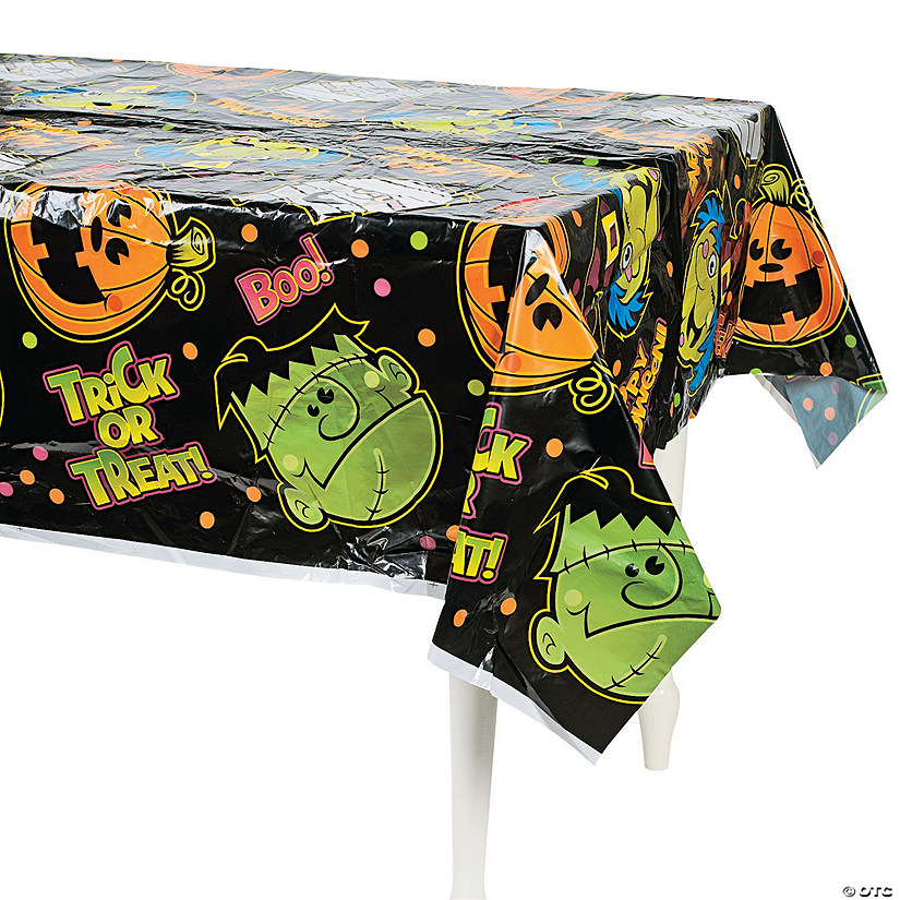 Boo Bunch Halloween Plastic Tablecloth 