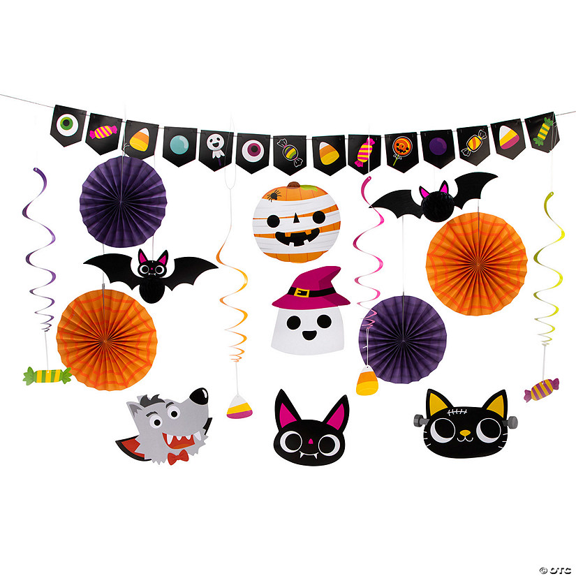 Boo Crew Party Hanging Decorations Kit - 16 Pc. Image