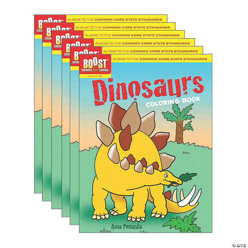 BOOST Educational Series Dinosaurs Coloring Book, Pack of 6 Image