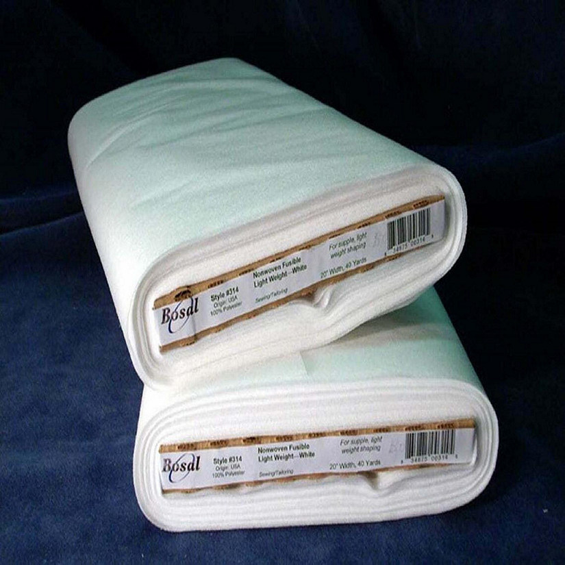 Bosal Fusible Non Woven Lightweight Interfacing  20 Inch by 40 Yard  White Image