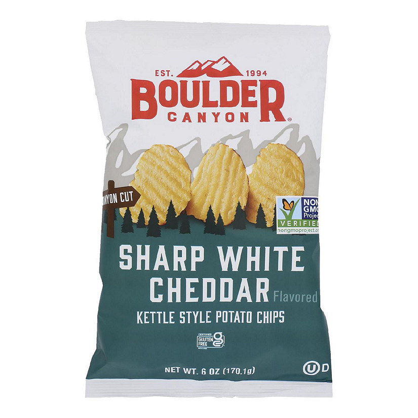 Boulder Canyon Natural Foods - Kettle Chips Wht Cheddar - Case of 12 - 6 OZ Image