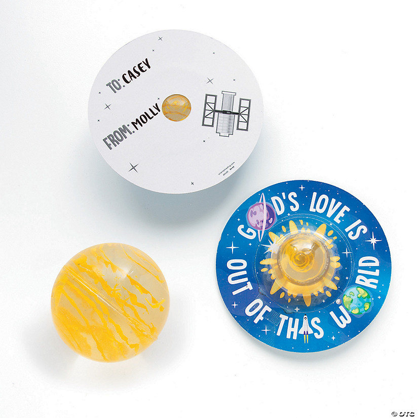 Bouncy Balls Valentine Exchanges with God&#8217;s Love Card for 12 Image