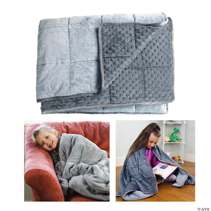 Bouncyband Soft Fleece Weighted 10lb Medium Sensory Blanket for Kids, 65" x 45" Image